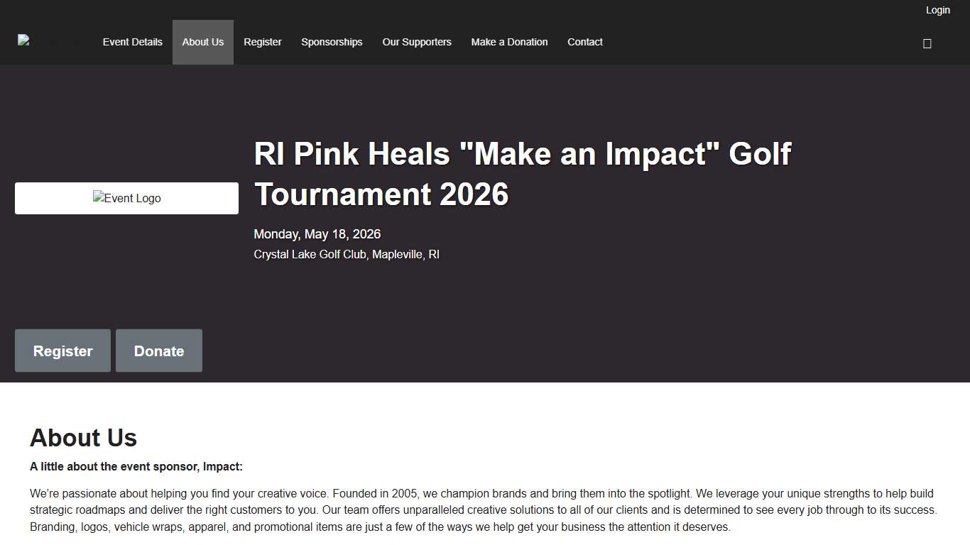 RI Pink Heals "Make an Impact" Golf Tournament 2026